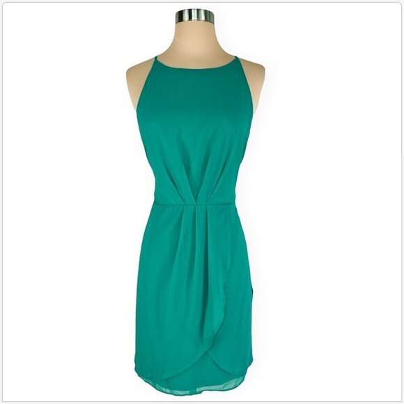Lulus Best Wishes Teal Green Sleeveless Sheath Dress Summer Cocktail NWT NEW XL - Picture 2 of 4